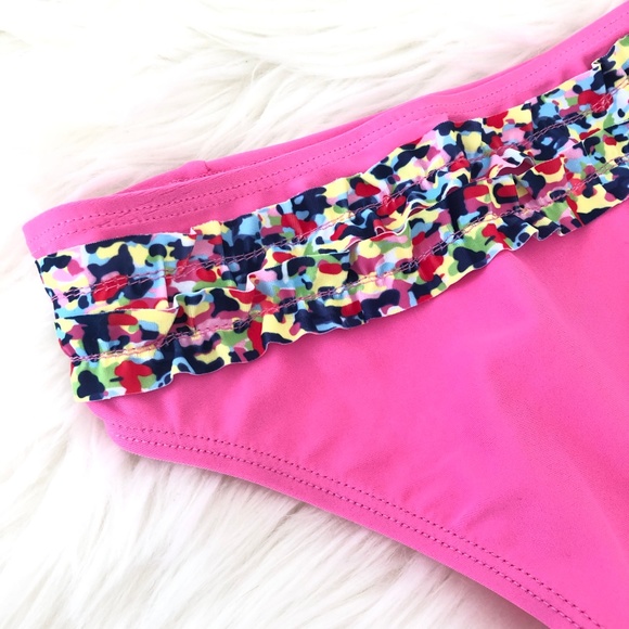 smocked tankini swim top